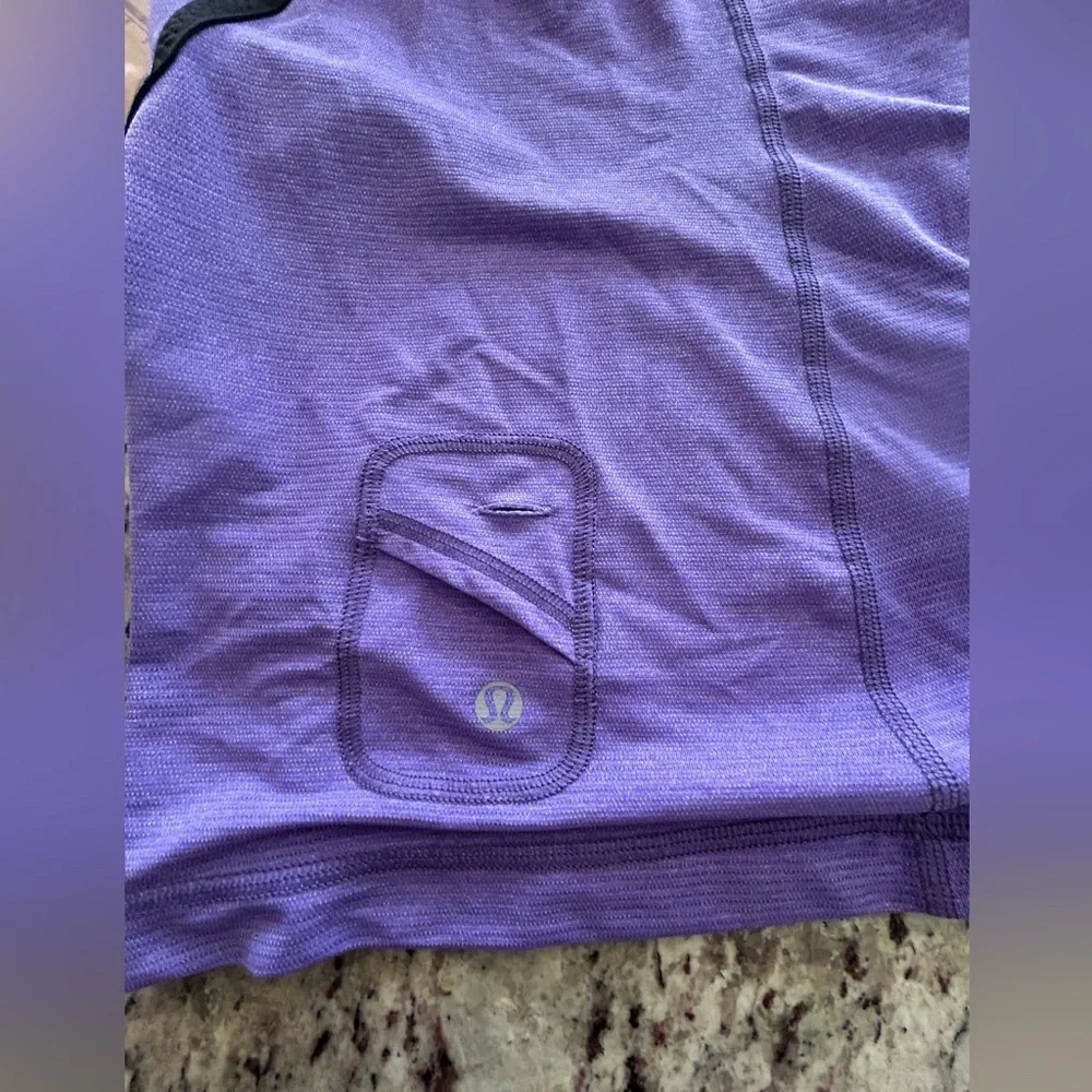 lululemon athletica Purple and Black Short Sleeve Top
